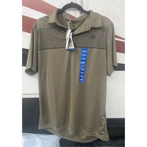Men's Adidas Green & Black Golf Polo Shirt L NWT